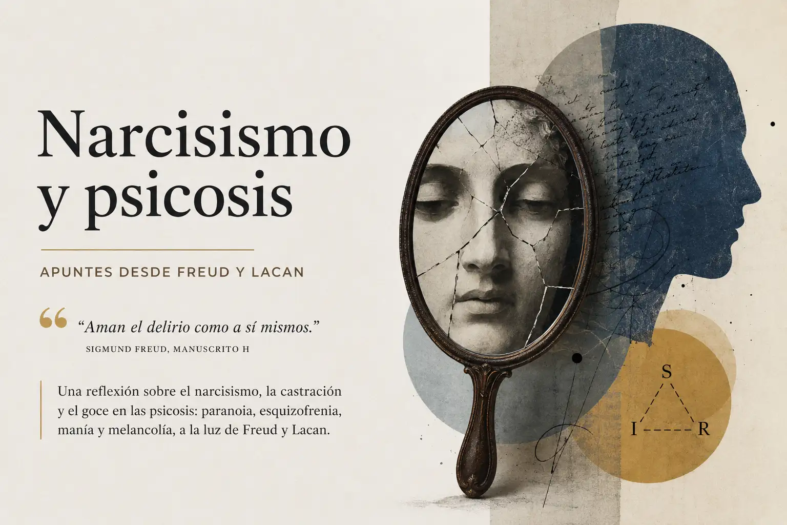 Espejo simbólico como representación del narcisismo y la psicosis.